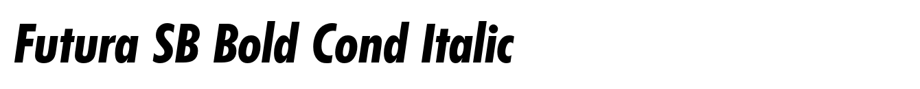 Futura SB Bold Cond Italic